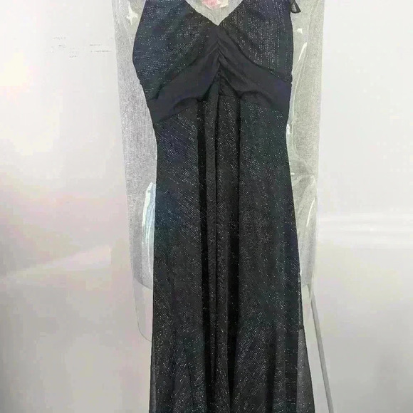 Le Chateau Black Sparkle Halter Dress - size small - Picture 12 of 13